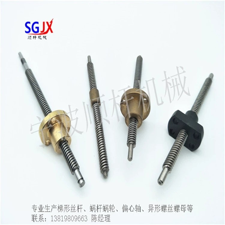 生產廠家不（bú）鏽鋼微型梯形絲杆T51頭2頭（tóu）5頭7頭 多頭T形螺紋（wén）螺母（mǔ）