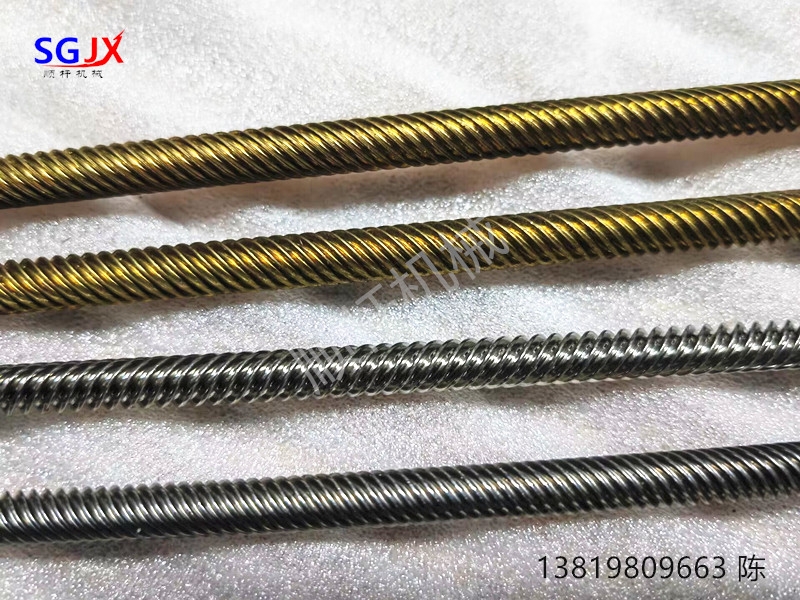鍍鋅發黑非（fēi）標高強度梯（tī）形（xíng）絲杠牙條全螺（luó）紋多（duō）頭（tóu）異形絲杆及螺母