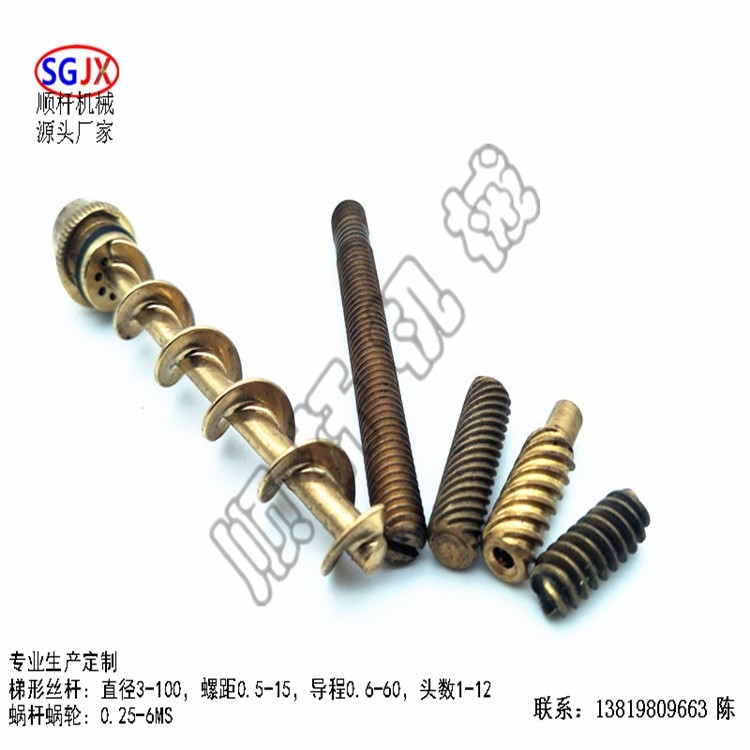 黃銅單頭多頭（tóu）蝸杆 0.25-6模數 電機專用蝸杆齒輪  非標（biāo）生產加工