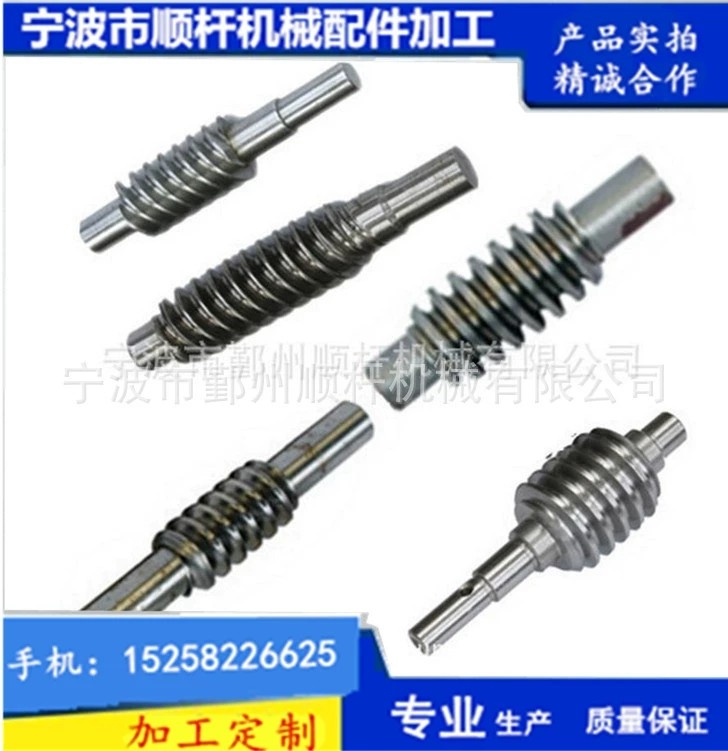 生產廠家 高精度雙頭多頭蝸杆（gǎn） 電機減速機蝸杆加工 滾軋數控（kòng）車床旋風銑