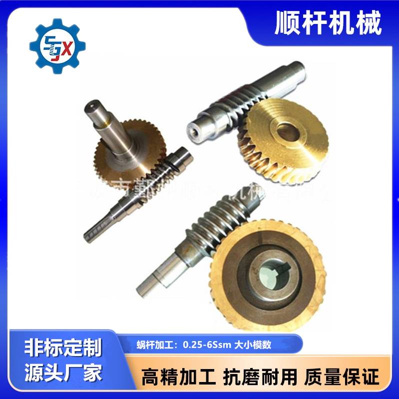 蜗杆涡轮传（chuán）动件 高（gāo）精度蜗杆加工 各类非标定制厂家